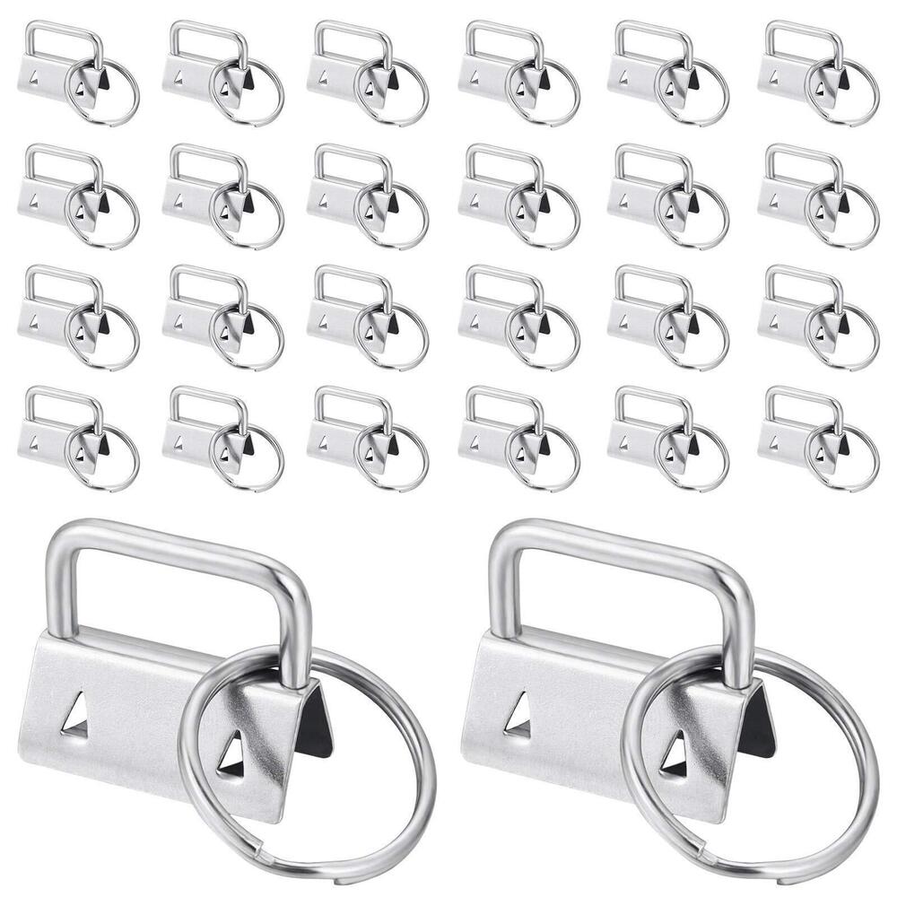 2780 100 Pcs 1 Inch Key Fob Hardware, Dveda Metal Keychain Wristlet